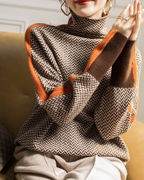 AMAYA | Suéter de cuello alto de diseño