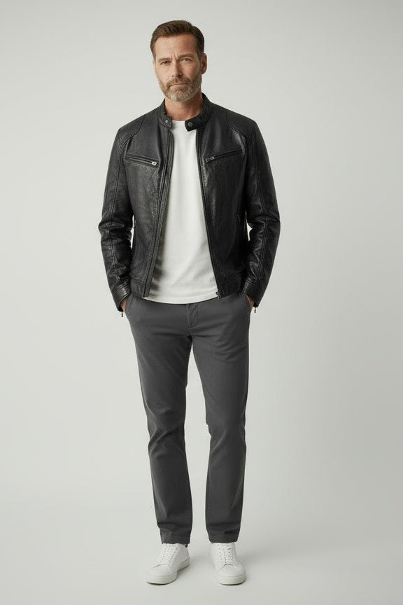 Marc - Chaqueta de cuero para hombre